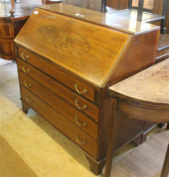 Edwardian mahogany inlaid bureau